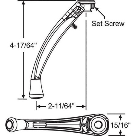 Strybuc Folding Handle White 37-224W